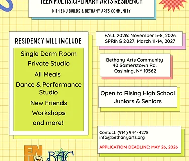 Call for Teen Artists! BAC + ENU Builds Teen Arts Residency 2026-2027 – Application Open