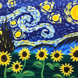 “Starry Night Sunflowers” – BYOB Public Class