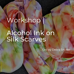 Alcohol Ink Art on Silk Scarves