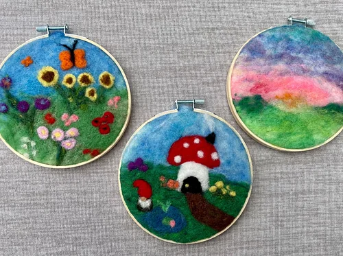 Intergenerational Needle Felted Spring Scene Workshop with Jen Newburg
