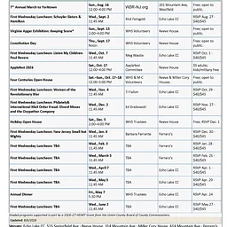 2026 Calendar of Events