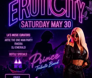 FREE EVENT. EROTIC CITY. PRINCE LIVE TRIBUTE SHOW