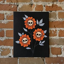 Skull Bouquet Painting