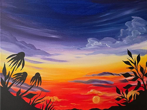 Paint + Sip "Sunset Silhouette"