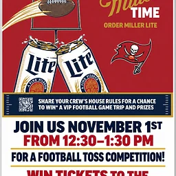FOOTBALL TOSS COMPETITION & BUCS TICKET GIVEAWAY