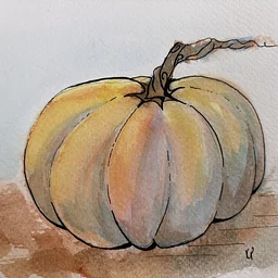 Cozy Color Theory: Ink & Watercolor Pumpkins