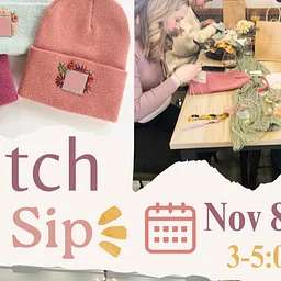 Stitch & Sip Beanie Embroidery Workshop