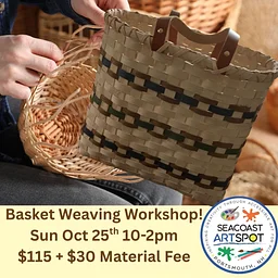 Basket Weaving Workshop: Market Tote Basket! $115 + $30 material fee