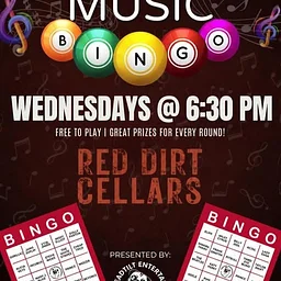 Music Bingo Red Dirt Cellars Grapevine
