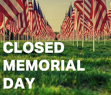 Closed for Memorial Day