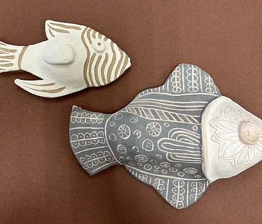 Family Whimsical Fish Wall Hanging