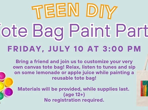 Teen DIY: Tote Bag Paint Party