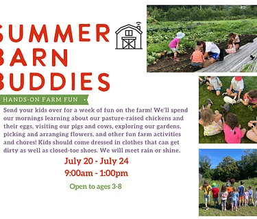 July 20 - July 24: Summer Barn Buddies