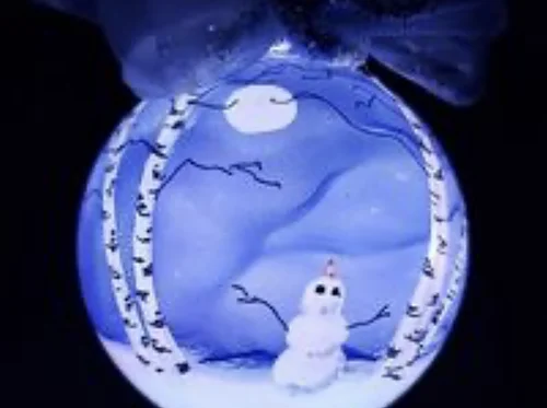 WORKSHOP: "Winter Scene on Light-Up Ornament Using Alcohol Ink" @ Art of the Lakes Gallery, Battle Lake