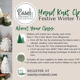 BEGINNER FRIENDLY: Chunky Hand Knit WInter Trees