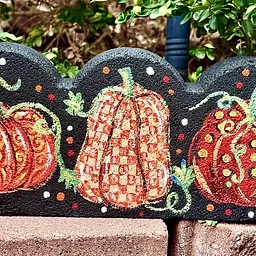 Whimsical Pumpkins Brick Painting Class