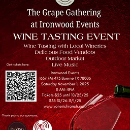 TBD -The Grape Gathering at Ironwood Events at Von Erich Ranch