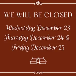 Closed for Christmas Holiday