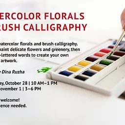 Watercolor Florals and Brush Calligraphy