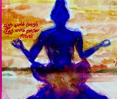 Watercolor Figures: Yoga Pose