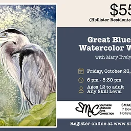 Great Blue Heron Watercolor Workshop with Mary Evelyn Tucker