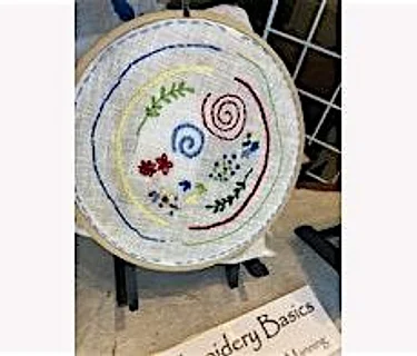 HAND EMBROIDERY BASICS: Saturday,Sept 5, 10:30 am -1:00 pm