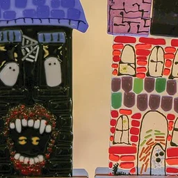 Fused Glass: Haunted House or Jack-O'-Lantern