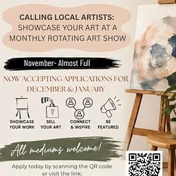 Artist Call for Monthly Rotating Gallery- Nov/Dec/Jan