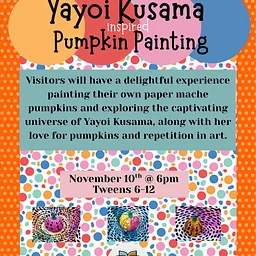 Yayoi Kusama Inspired Pumpkin Painting