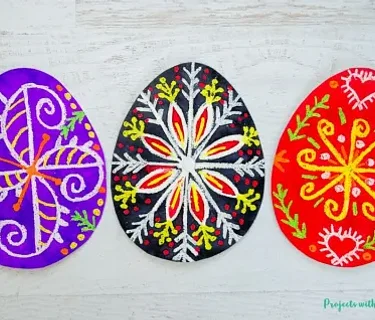 Sunday Fun Day: Crayon and Watercolor Pysanky
