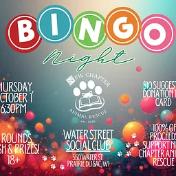 Bingo Night with New Chapter Animal Rescue