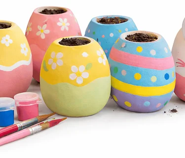 Spring Egg Planter Painting