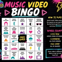 Music Video Bingo