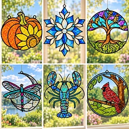 Crushed Glass Resin Suncatcher Craft and Sip