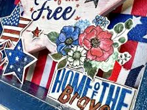 Star Spangled Shadow Box art class