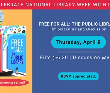 “Free for All: The Public Library” Film Screening and Discussion