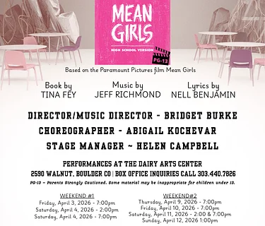 CenterStage Theatre Company Mean Girls High School Version | April 3 – 12