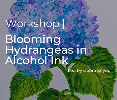 Blooming Hydrangeas in Alcohol Ink