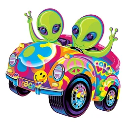Lisa Frank Alien Cake