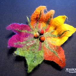 Wet Felted Autumn Leaf Bowl
