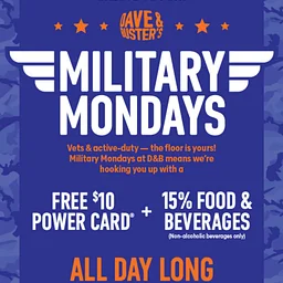 Military Mondays at Dave & Buster’s
