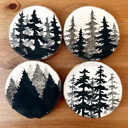 Winter Forest Coasters & Ornaments