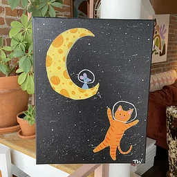 Cat and Moon KIDS Paint Class