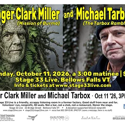 10/11/2026, Sunday: Roger Clark Miller + Michael Tarbox (3:00 PM)