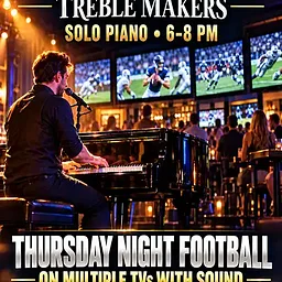 Dinner and Solo Piano Show Then NFL with Sound