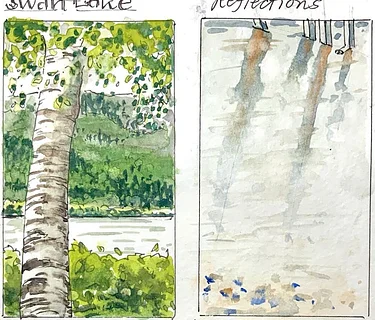 Color Mixing Greys, Blacks, and Neutrals for Nature Journaling