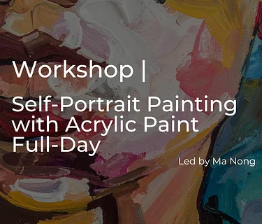 Self-Portrait Painting with Acrylic Paint