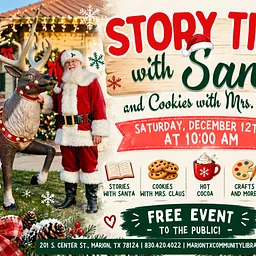 Story Time with Santa & Cookies with Mrs. Claus (All Ages)