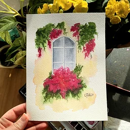 Tuscany Window Watercolor