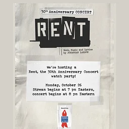 Rent, the 30th Anniversary Concert Livestream – Watch Party